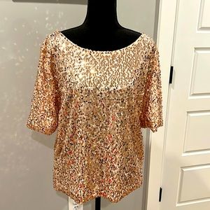 Pink sequin top